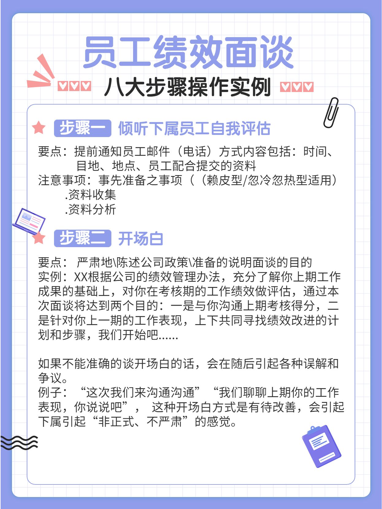 员工绩效面谈八大步骤#绩效考核面谈#