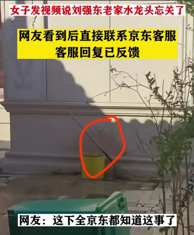 女子发视频说刘强东老家水龙头忘关，网友看到后反映给京东客服还要优惠券，这下京东公