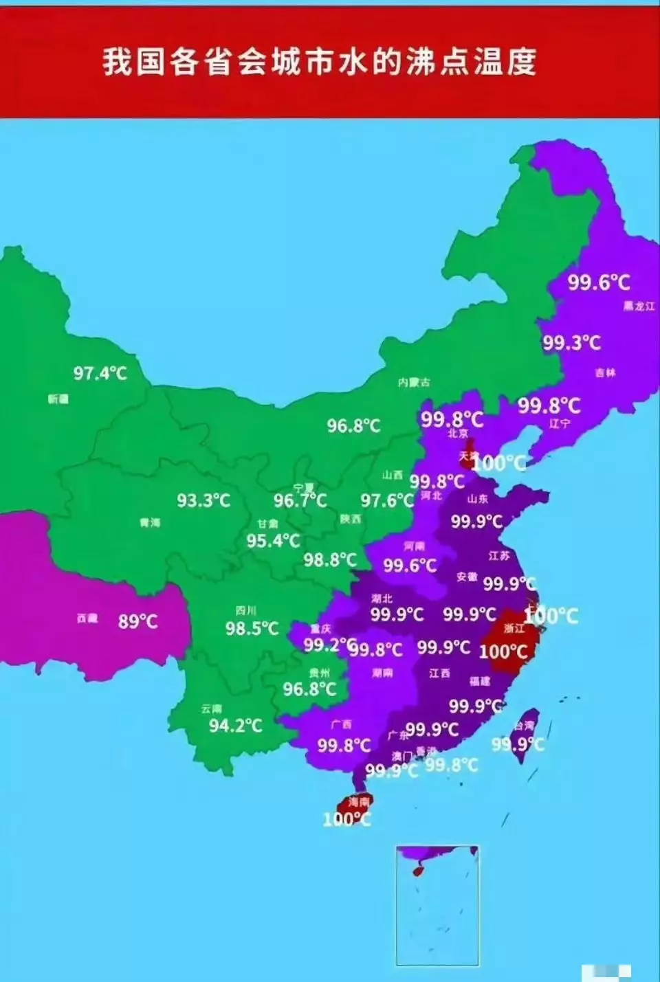 你所在城市，水烧开了有100℃吗？ ​​​