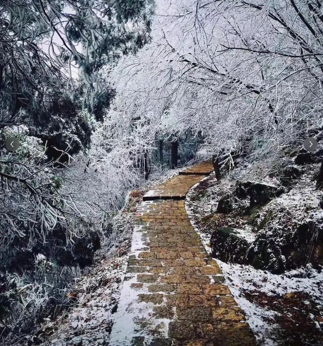 莫干山赏雪徒步环线