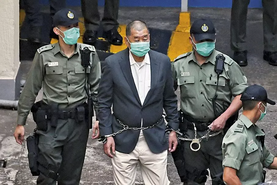 今天，反中乱港分子黎智英涉嫌串谋勾结外国势力危害国家安全案件将在香港西九龙裁判法