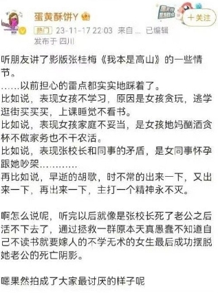 张桂梅老师学生评价我本是高山。这是重大宣传事故！张桂梅校长是全国著名英模，是伟大