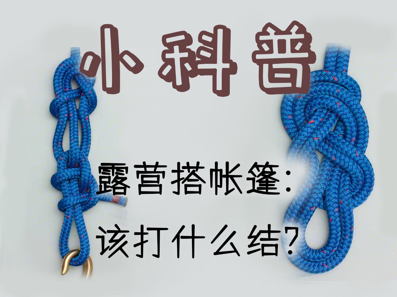 小科普，露营搭帐篷打什么结。