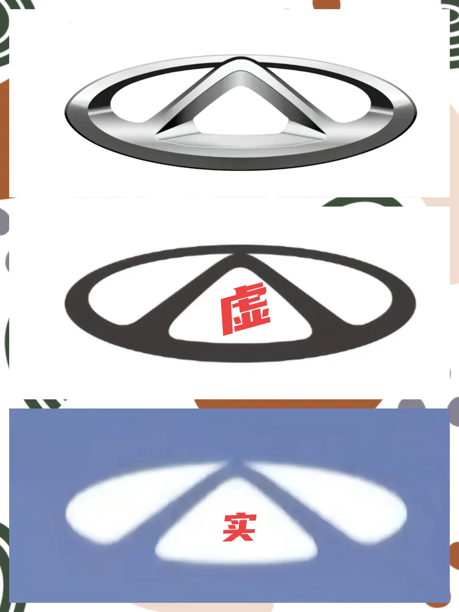 奇瑞这次改标，在改与不改之间。
乾坤大挪移，用力非常巧妙，车标改得实在在高。
以