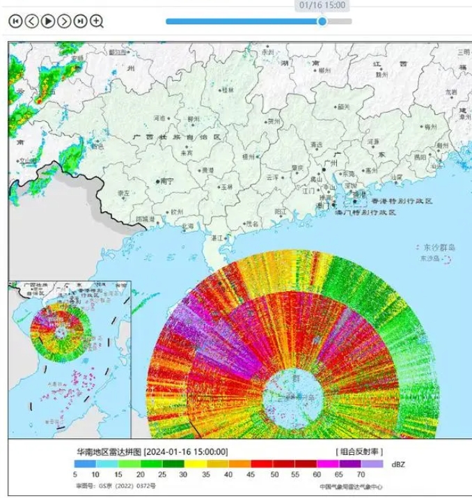 【中美海上力量角力，南海上突然出现一个怪异图案】中国南海上空的雷达同心圆状干扰图