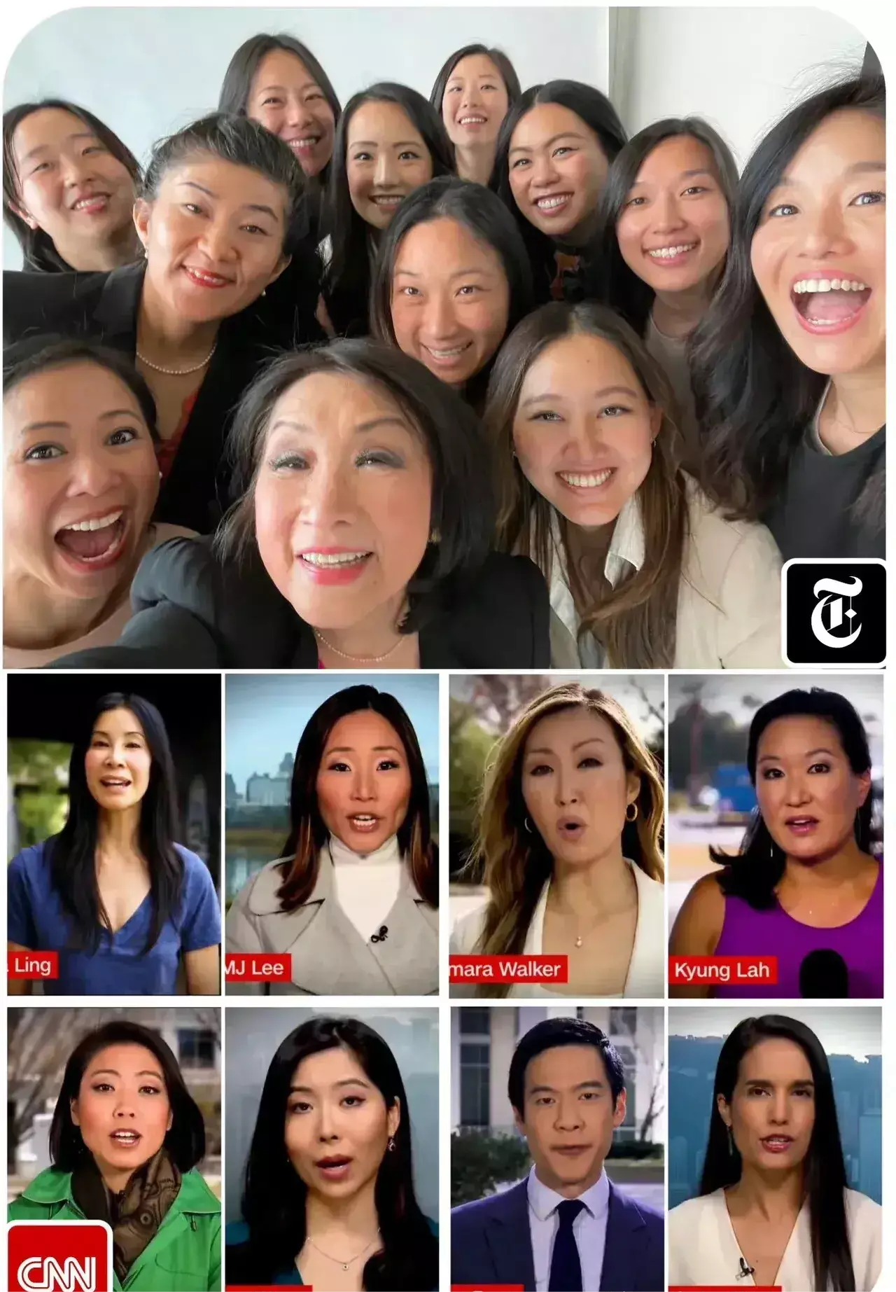 亚裔移民后的妆容出奇的一致！你觉得呢？