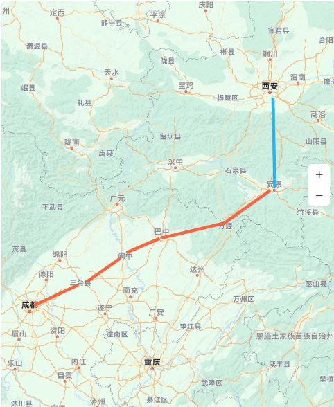 成都未来会规划成巴康高铁吗？

虽然通过西成高铁成都到西安线路最优，但西成高铁2
