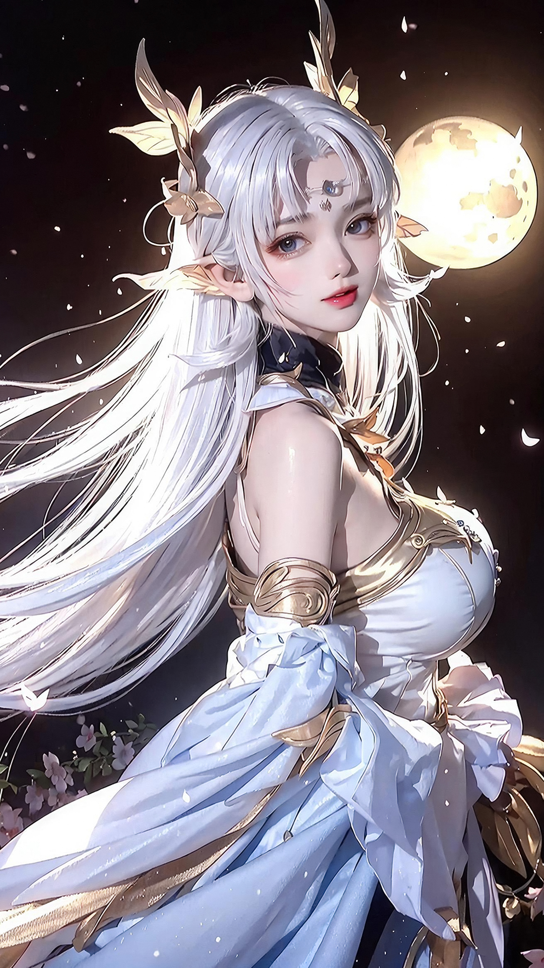 二次元女神｜《王者荣耀》貂蝉AI高清手机壁纸： 花有再开的那天。人，有重逢的时候