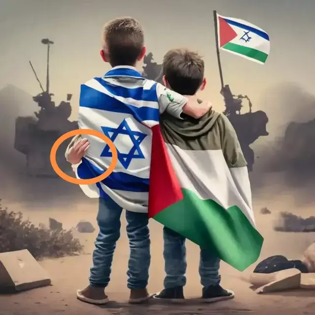 左边小孩出现了一支不和谐的手，怪不得以巴一直打来打去