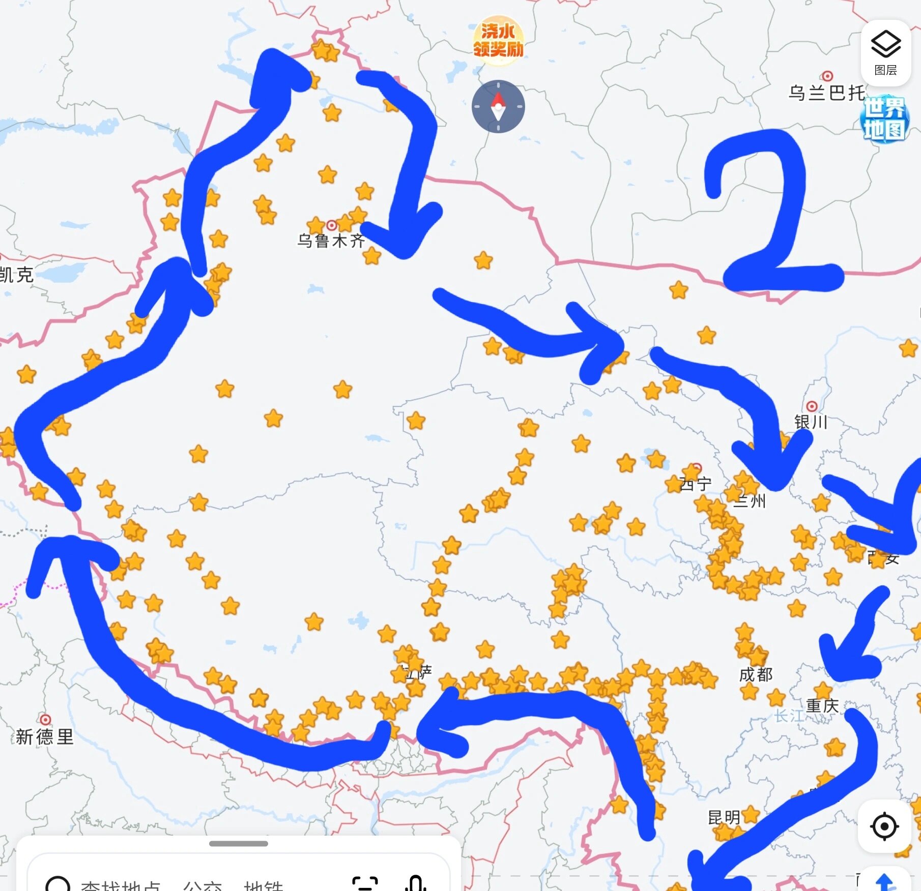中国西部纯电自驾路书，6条线路可选