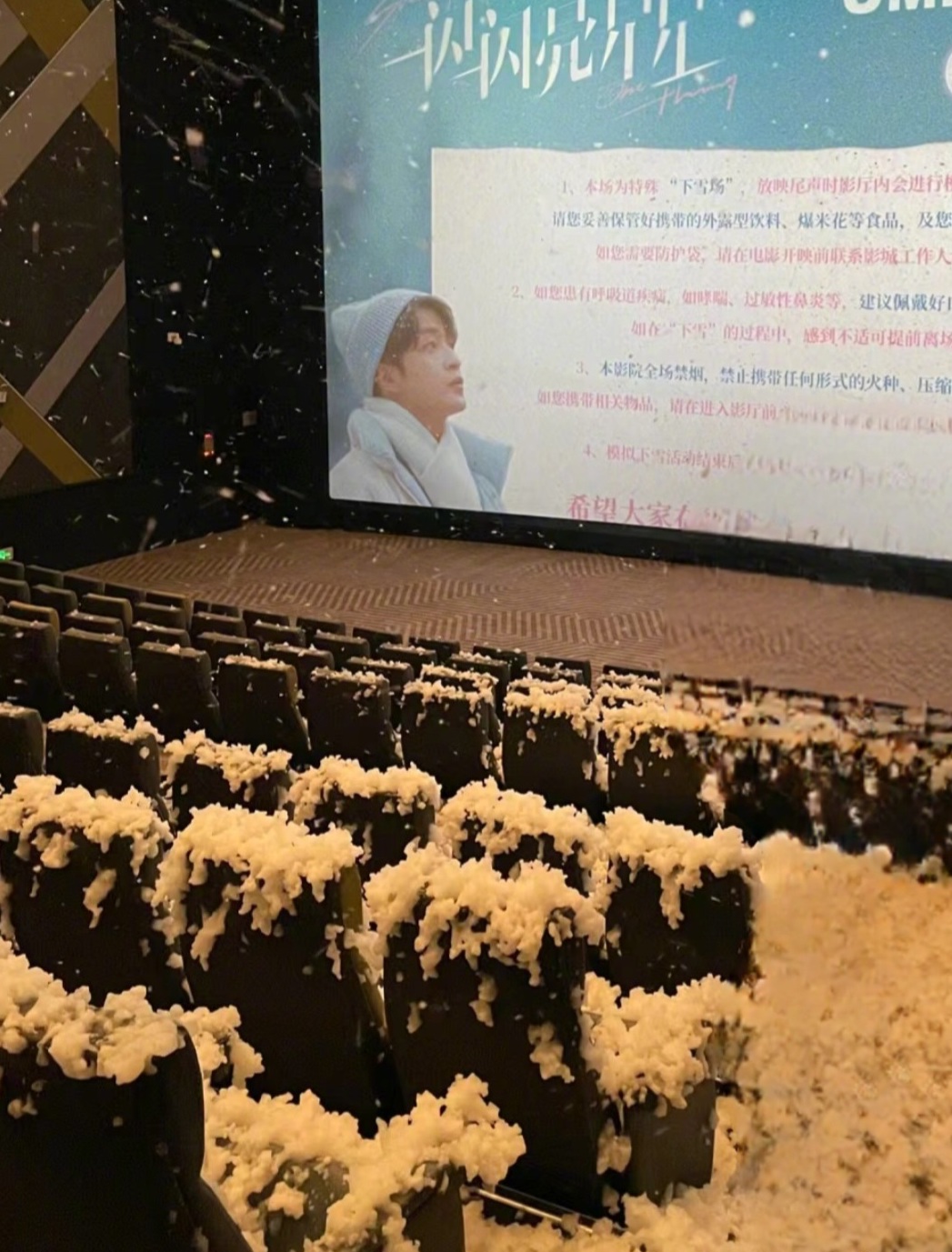 元旦档热门影片《一闪一闪亮星星》下雪场，被网友吐槽拉垮！有条件的还是带把伞吧！（