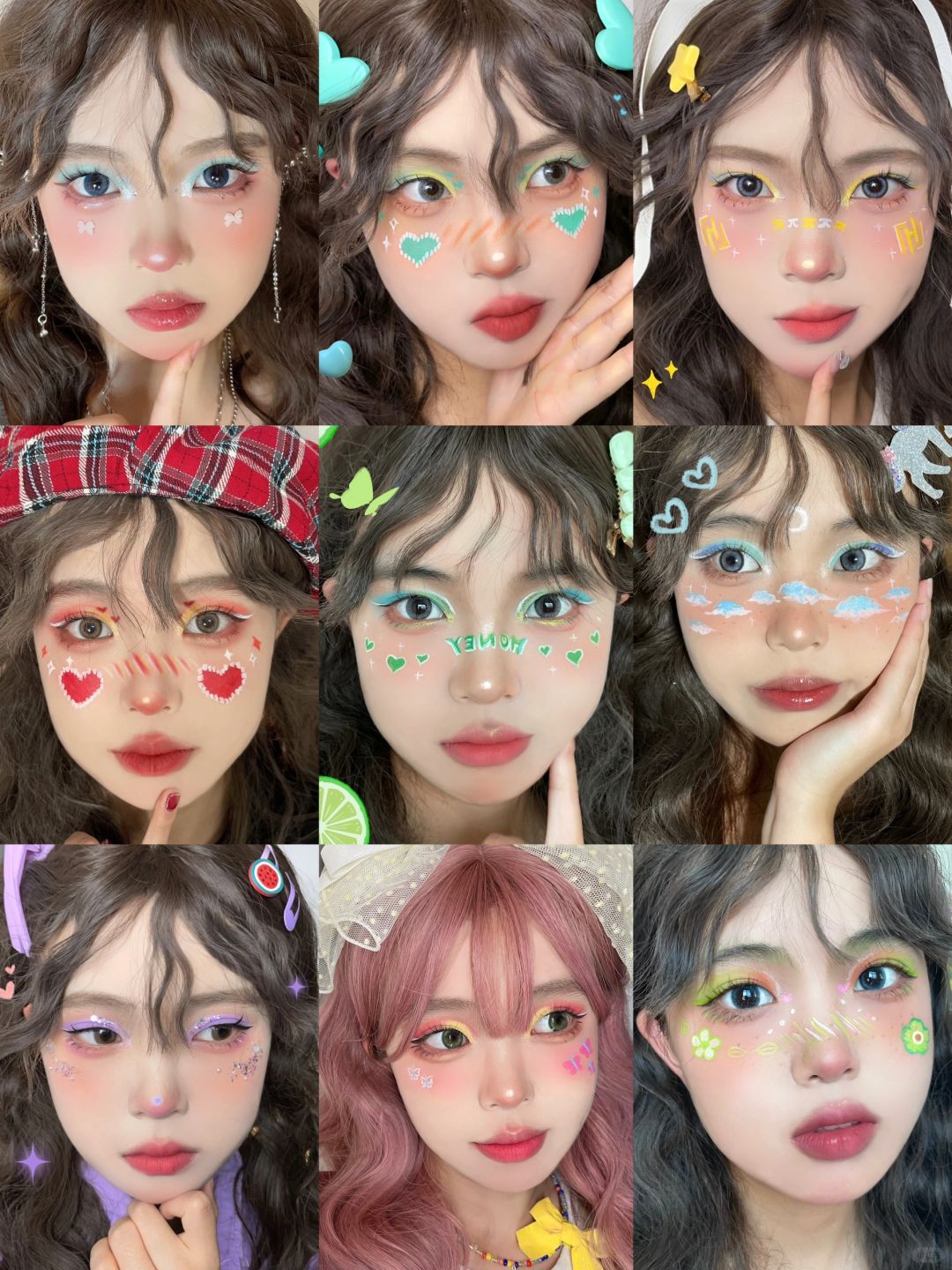 💛🧡💜💙💚多巴胺/应援妆容图集来啦！
整理了一下颜色比较缤纷的一些妆容