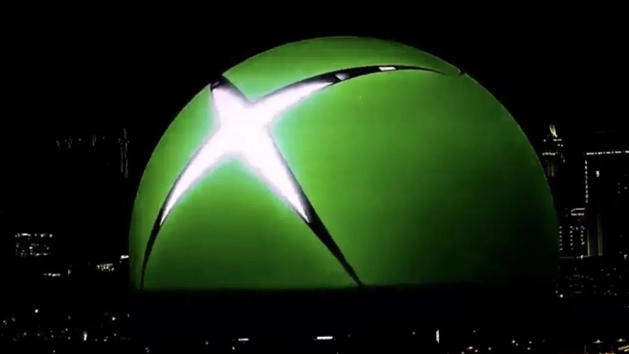 微软Xbox在美国拉斯维加斯球形巨幕上播放游戏广告，场面完美震撼