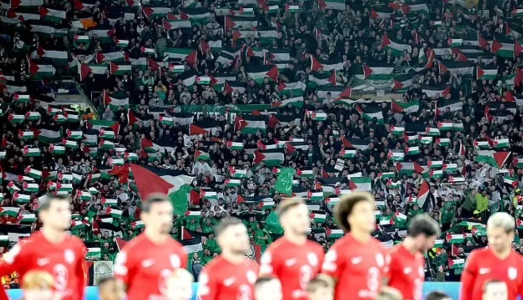 你看看，你看看，有良知的人都不会站在侵略者以色列那一边。尽管凯尔特人足球俱乐部在