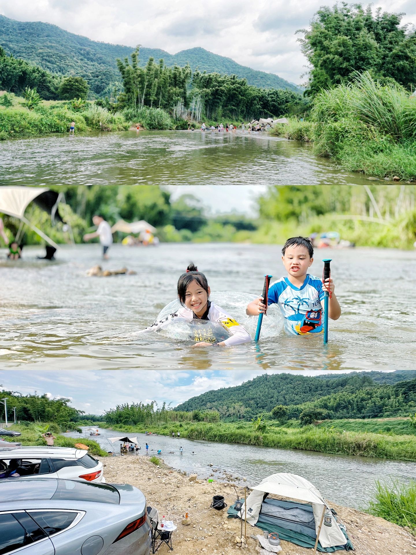 广州从化｜轿车直达水边有厕所的溯溪露营地