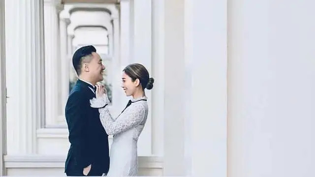 黄智雯的甜蜜婚姻生活：为老公整理领带