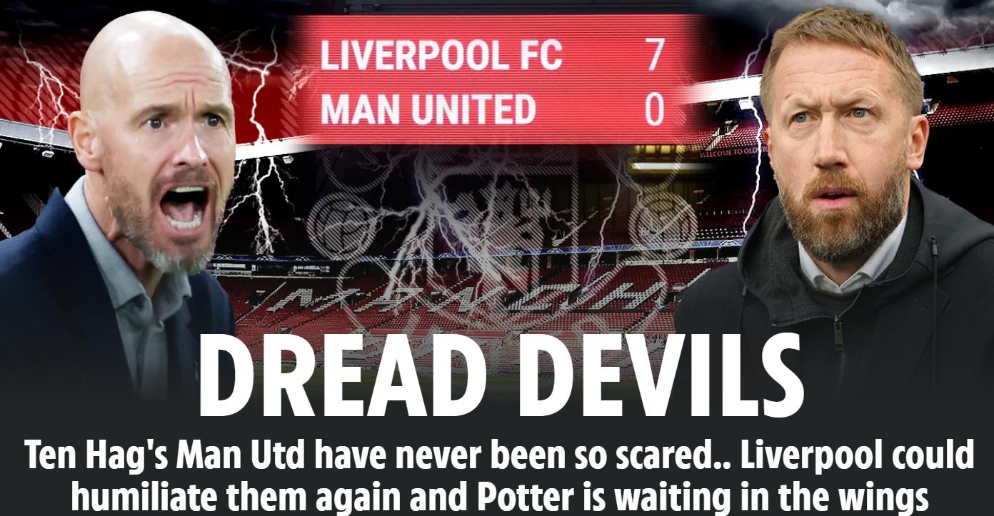 【来自利物浦的恐惧】英国媒体太阳报评论道，滕哈格的曼联从来没有这么害怕过。上赛季