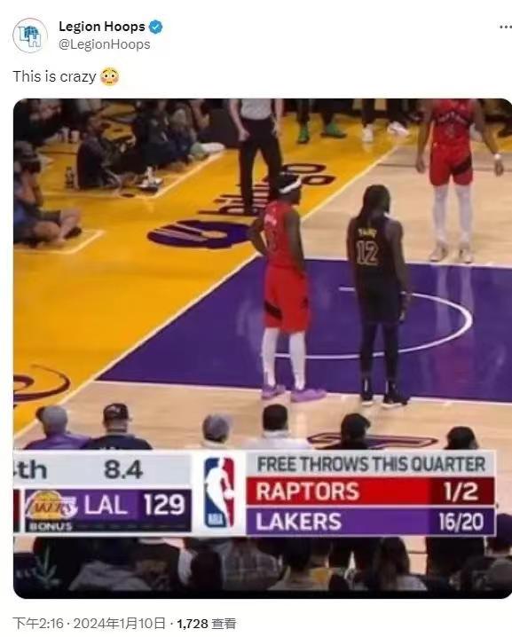 不久前猛龙队以1分之差输给湖人，赛后猛龙主帅达科对裁判表达了强烈不满，他表示今晚