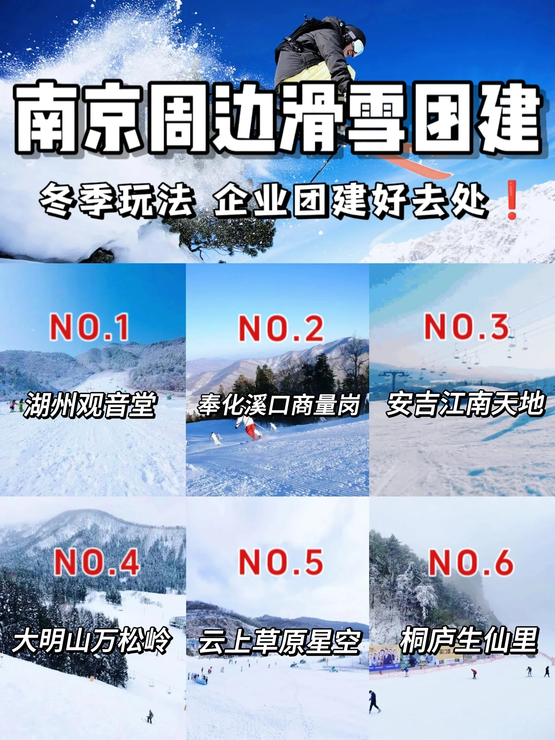 南京周边滑雪场合集❄冬季滑雪团建安排上