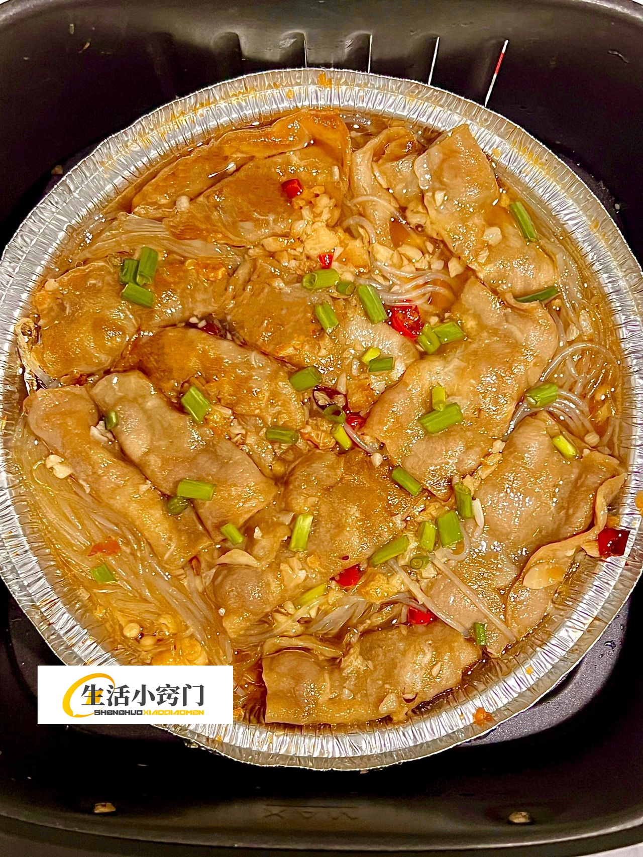 蒜香肥牛粉丝煲#空气炸锅做金针菇#