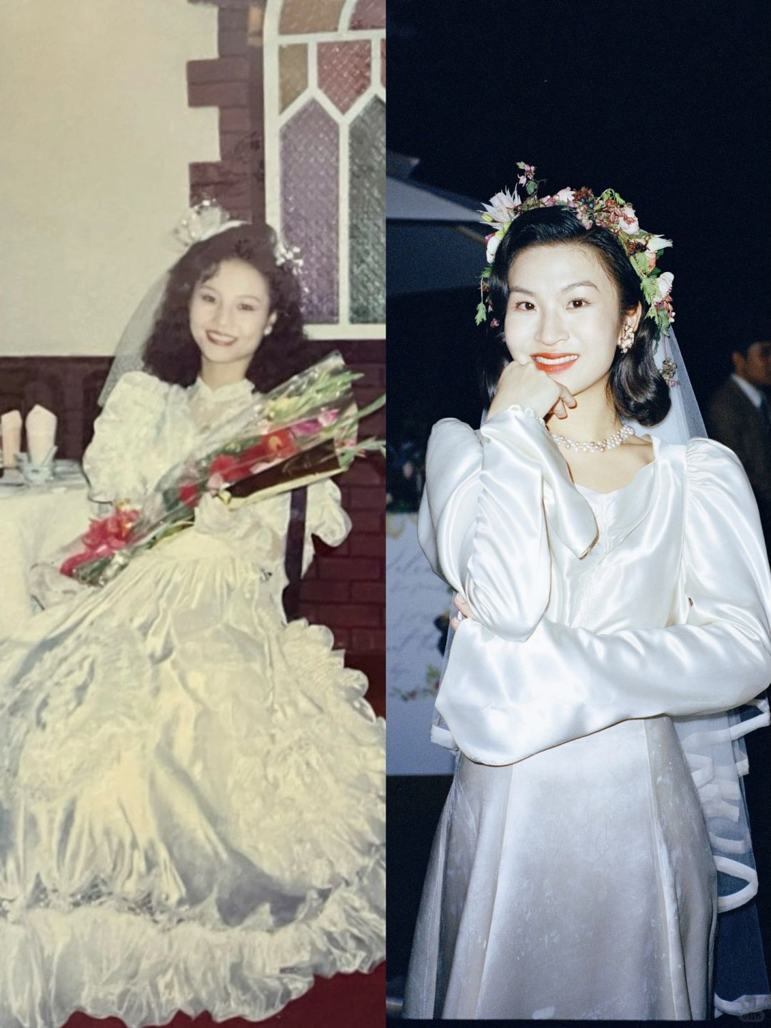 穿上婆婆90年代结婚套装，我竟成繁花女主角？
最近翻看老相册
发现婆婆绝美的结婚