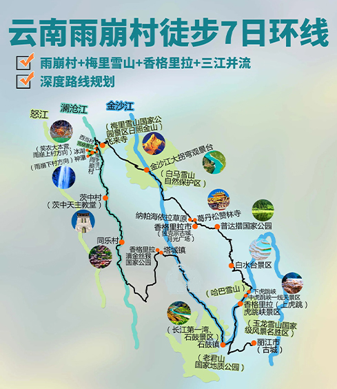 云南雨崩村徒步7日环线旅游攻略+梅里雪山