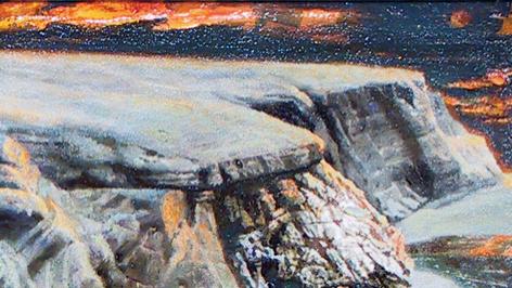 陈可之油画|《远古河谷》，古老的三峡