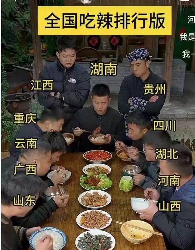 全国吃辣排行榜，是这样不？