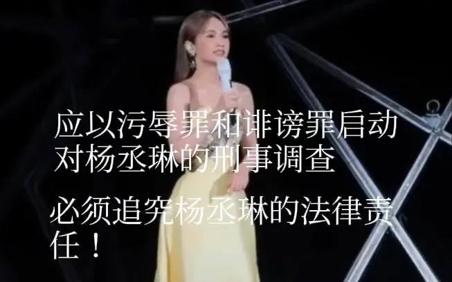 杨丞琳在郑州演出期间的言论公然污辱和诽谤一亿河南人民，其行为已经构成犯罪，绝不是