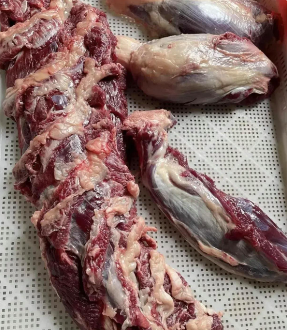 今天买的牛肉可能又上当了！今天早晨在桥上看见一个卖牛肉的，一辆小货车拉着一大堆牛