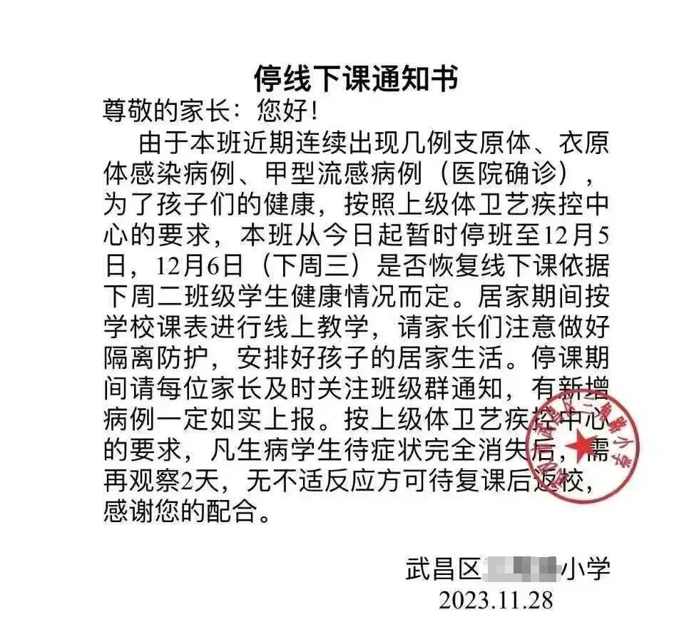 武昌区学校通知停课
线上教学又来了……
