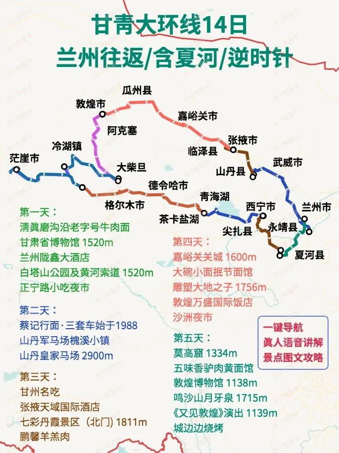 青甘大环线14日｜兰州往返详细路书含讲解