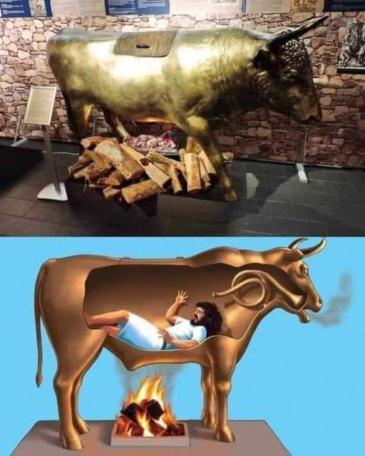 铜牛是一种酷刑和处决装置，由雅典的佩里略斯，于公元前 570 年至前 554 年
