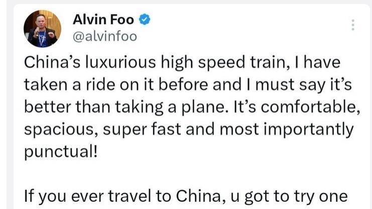 马斯克回复称赞中国高铁的推文，其曾坐高铁从北京去西安看兵马俑