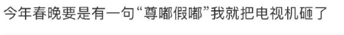 今年春晚要有一句“尊嘟假嘟”我就把电视砸了 ​​​