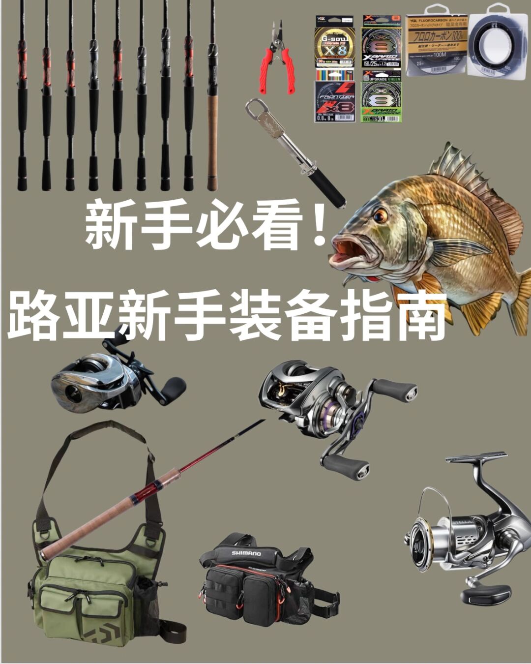 路亚新手装备指南，推荐收藏方便下次看