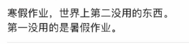 寒假作业是世界上第二没用的东西 ​​​