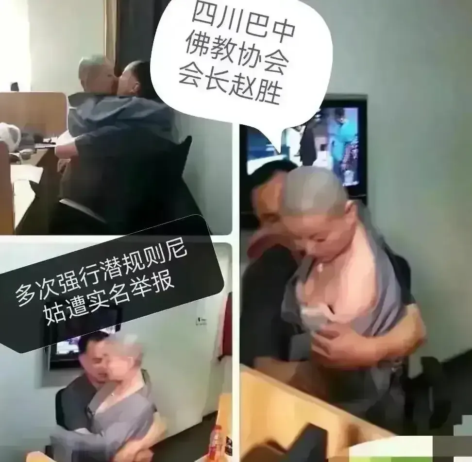 当和尚遇上尼姑，闪瞎我的钛合金眼[捂脸][捂脸][捂脸][捂脸]#六个和尚# #