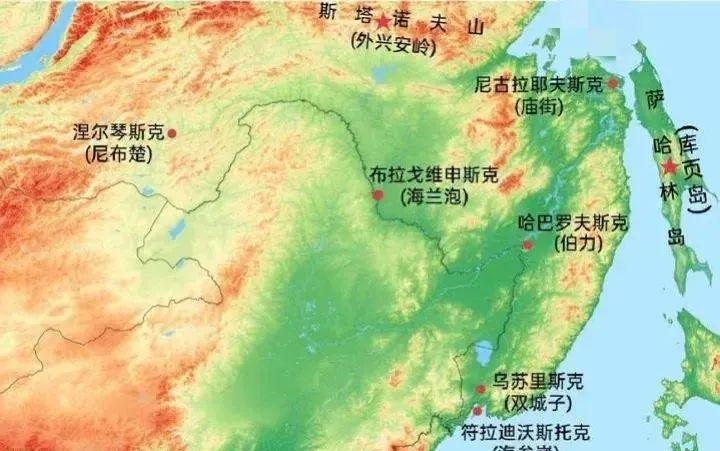 中俄之间还有领土争议？在中国地图上，有八个被大俄侵占的地方始终标注为中文，要问为