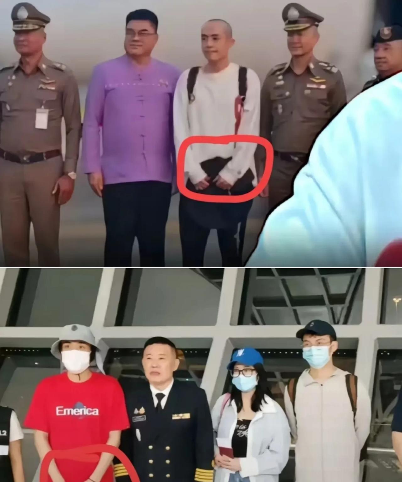 大家发现没有？上边照片王星这个细微的动作，是在刚获救回到泰国时拍的，双手下意识的