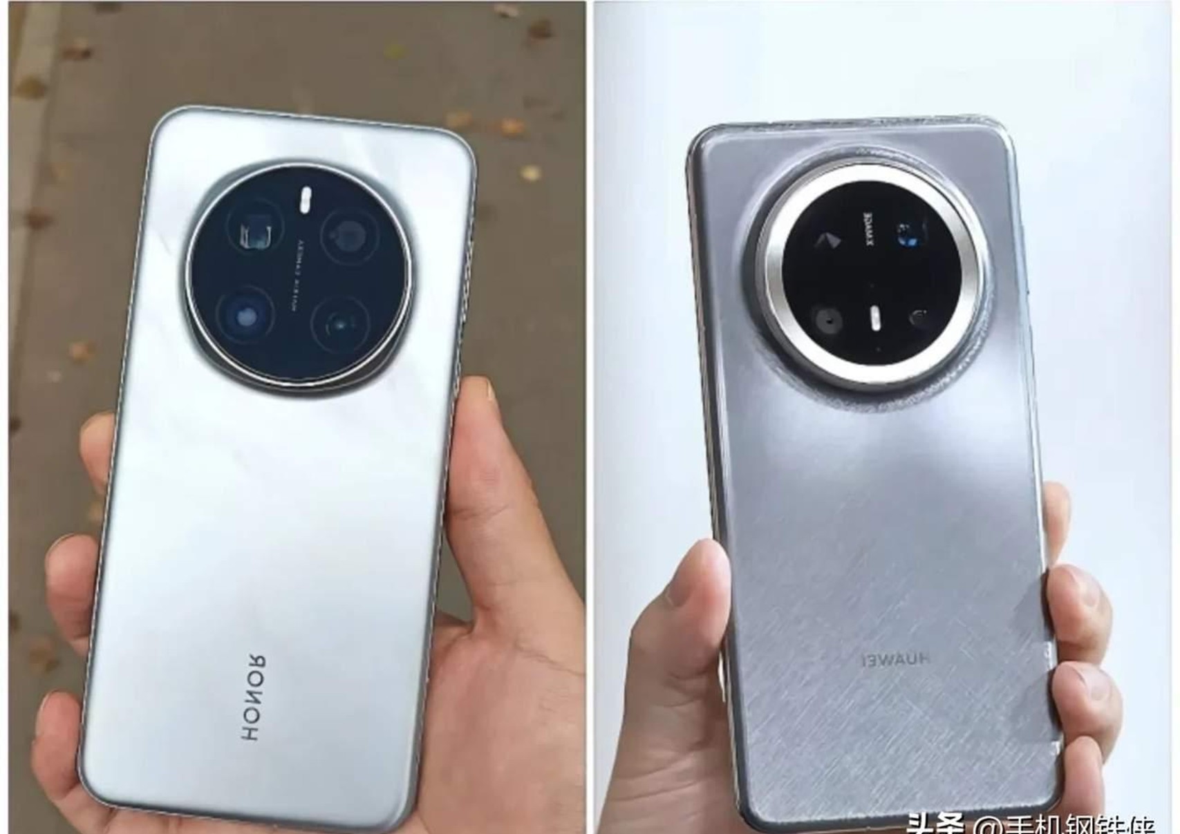 左边是5699的荣耀 Magic 7 Pro，右边是预计8999的华为 Mate