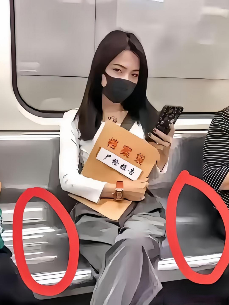    在地铁上，对面那位美女怀中抱着的档案袋引起了我的注意。当我仔细去看档案袋上