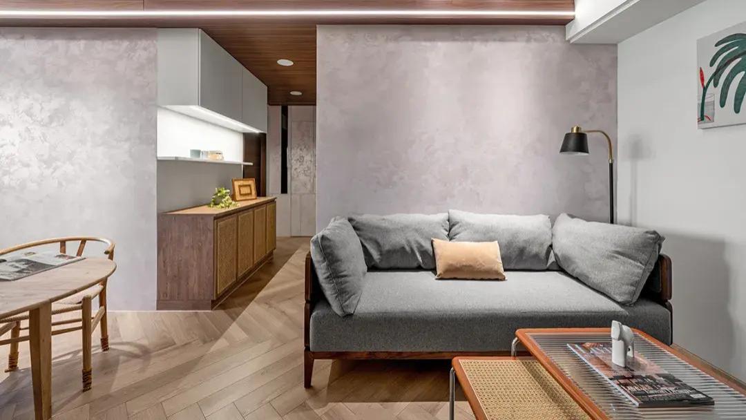 新中式+高级灰+深色实木=绝配无误