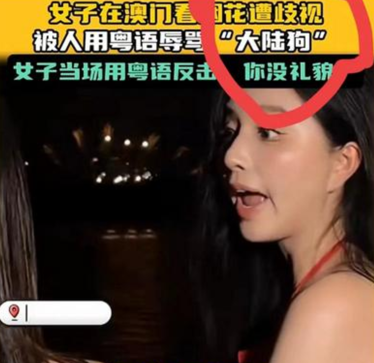 怼的太好了！广东一美女在澳门拍烟花时，被人用粤语骂“大陆狗”！可这位美女也不好惹