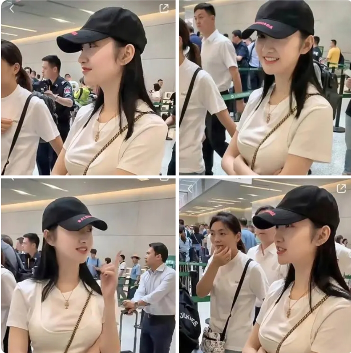 景甜的机场照真美