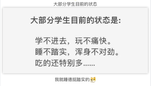 大部分学生目前的状态