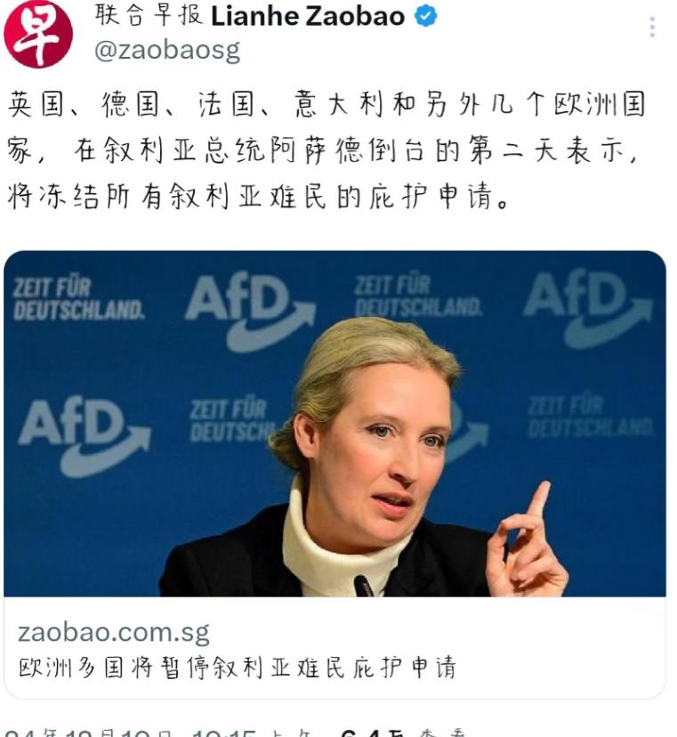 什么叫弱国无尊严？
叙利亚的现状就阐述了一切。
阿萨德政府倒台的第二天，很多欧洲