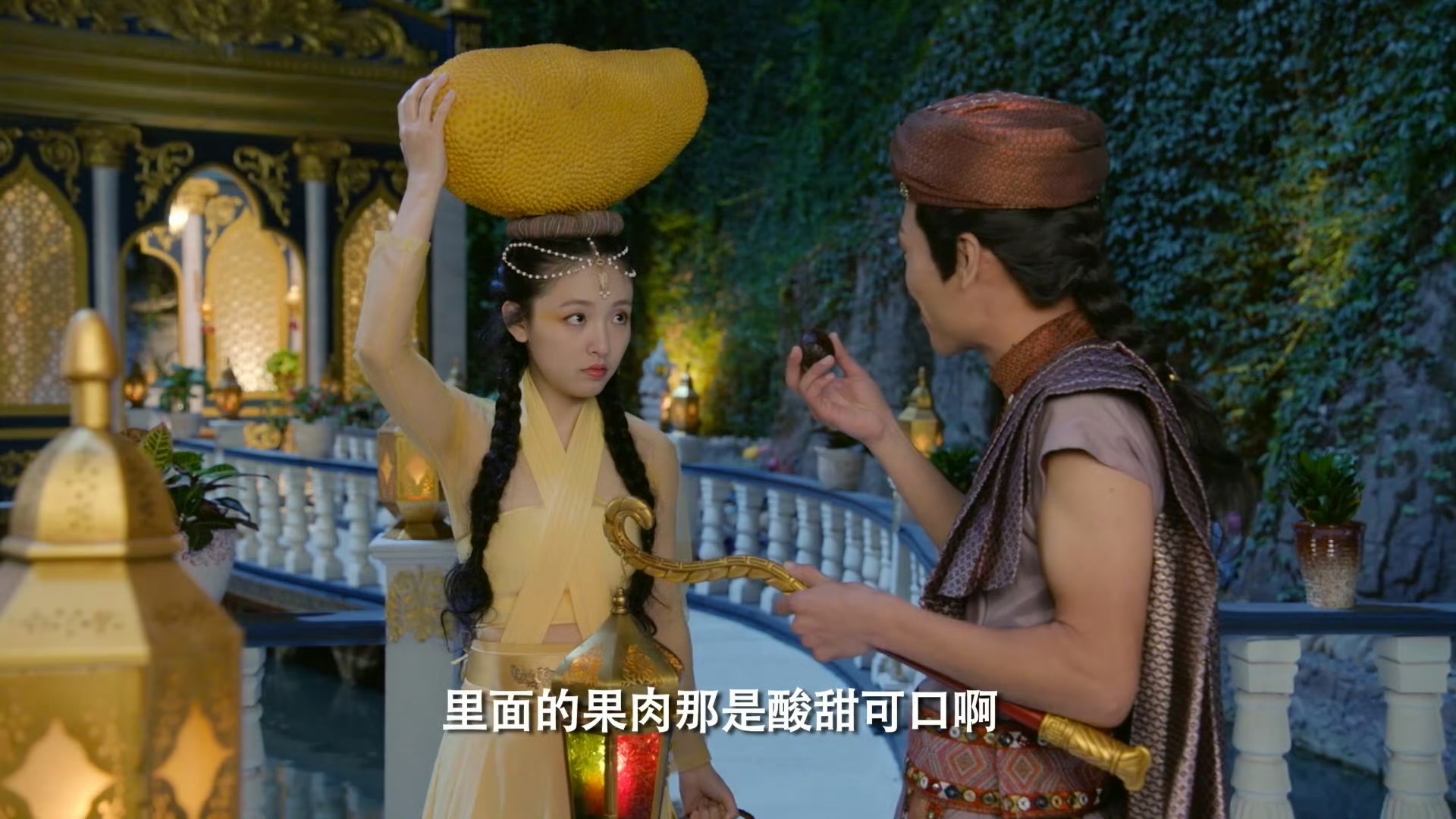 电视剧盛唐幻夜丨吴倩顶个大榴莲好可爱啊！