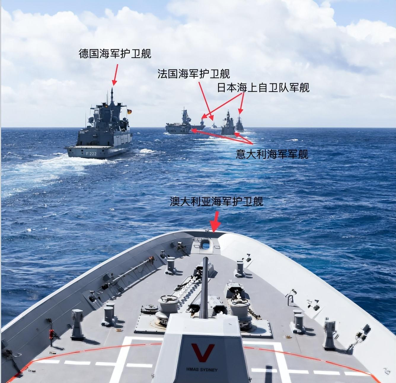 9 月 13 日，德国两艘大型军舰无视中方的警告穿越了台湾海峡。德国人的心态挺矛