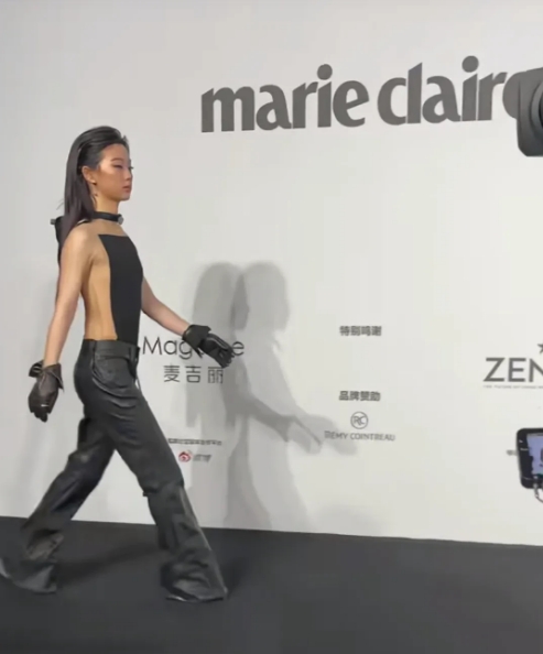 单依纯这穿衣风格，真是越来越大胆奔放。之前有个造型，好家伙，只见她上身仿佛就只贴